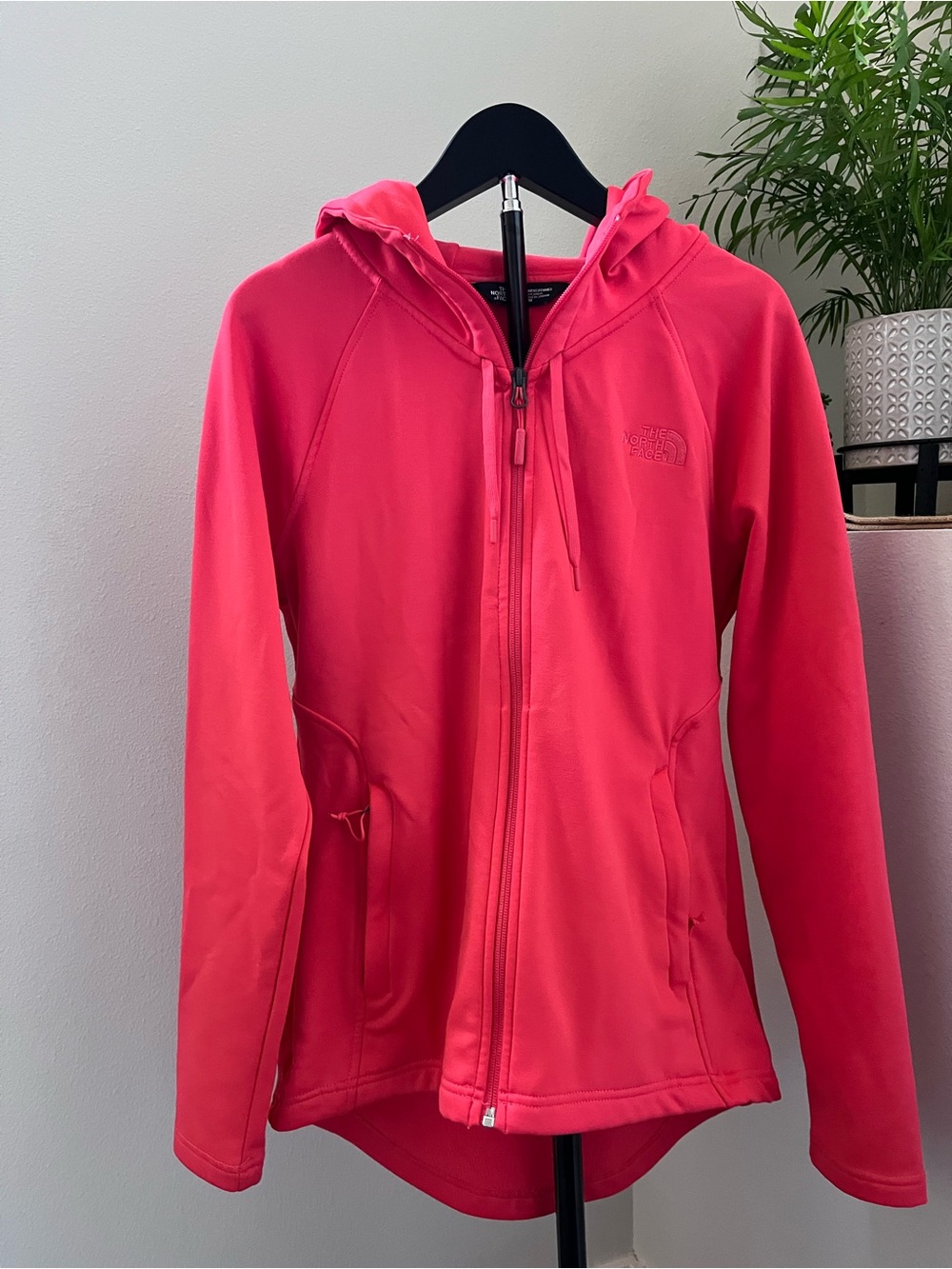 The North Face Hot Pink/Red Zip-Up Hooded Jacket
